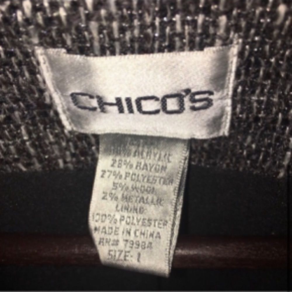Chico's Grey Rhinestone Jacket - Picture 5 of 7